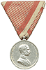 Small Silver Bravery Medal (Der Tapferkeit). Franz Joseph type by 'Tautenhayn'