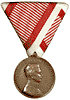 Austrian Bravery medal WW1 (Fortitudini), small bronze Carol (Karl) type by Kautsch