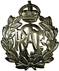 RCAF WW2 cap badge in unique, oxidised brass finish