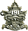 WW1 CEF (Canadian Expeditionary Forces) - 191st Infantry Regiment, Officer's cap badge