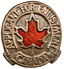 War Service series badge: 'Applicant for Enlistment'