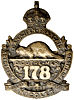 178th Canadian-Francais Battalion CEF cap badge