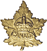 Canada General list cap badge - WW1 officer version in gilt