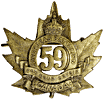 59 Overseas Battalion (Eastern Ontario/Western Quebec) , cap badge