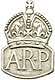 Air Raid Precautions silver lapel badge