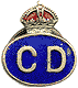 Civil Defence lapel pin
