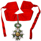 Order of the Legion of Honor. Commander's Cross on full neck ribbon with ties. IV Republic