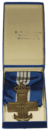 cased 1940-1944 Greek Royal Navy Campaign Cross
