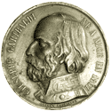 Giuseppe Garibaldi 1859, commemorative medallion. Appears to be of French design (Massonnet Editeur/Franky Magniadas)
