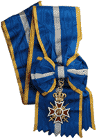Grand Cross Badge of the Romanian Crown Order with Swords (Military Division) and 1938 type 'War Pattern' sash ribbon